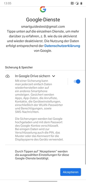 Wählen Sie Akzeptieren