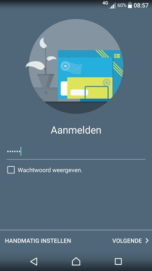 Voer uw wachtwoord in en selecteer HANDMATIG INSTELLEN
