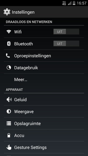 Selecteer Wifi