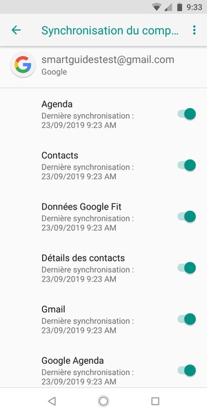 Sélectionnez le bouton du Menu