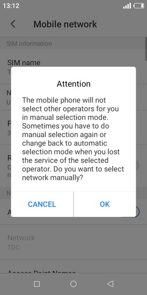 Select OK