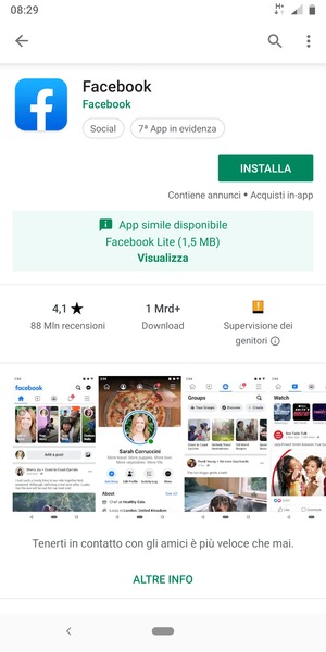 Seleziona INSTALLA