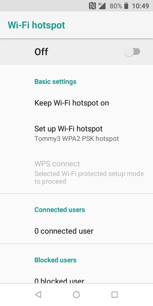 Select Set up Wi-Fi hotspot