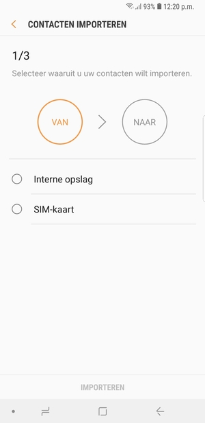 Selecteer SIM-kaart
