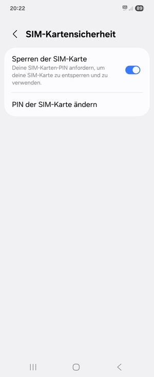 Wählen Sie PIN der SIM-Karte ändern