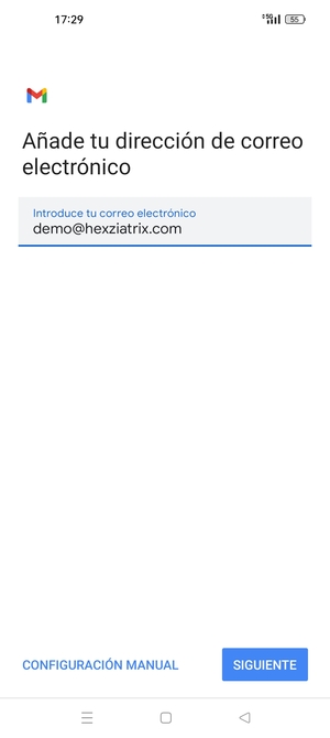Introduzca su Dirección de correo electrónico y seleccione SIGUIENTE