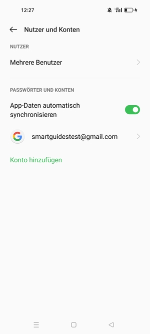 Wählen Sie Ihr Google Konto