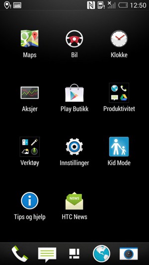 Velg Innstillinger