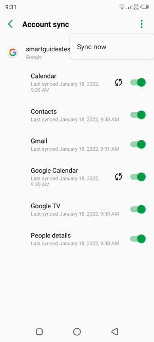 Select Sync now