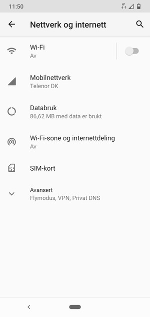 Velg Wi-Fi