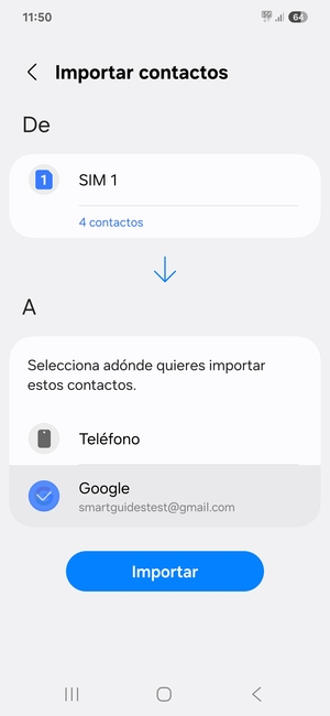 Seleccione Importar