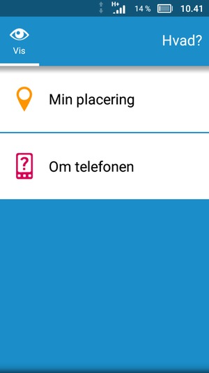 Scroll til og vælg Om telefonen