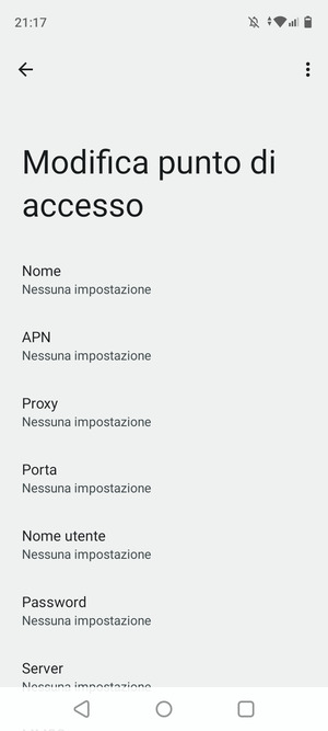 Inserisci informazioni MMS