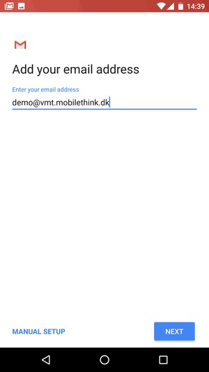 Enter your Email address and select NEXT