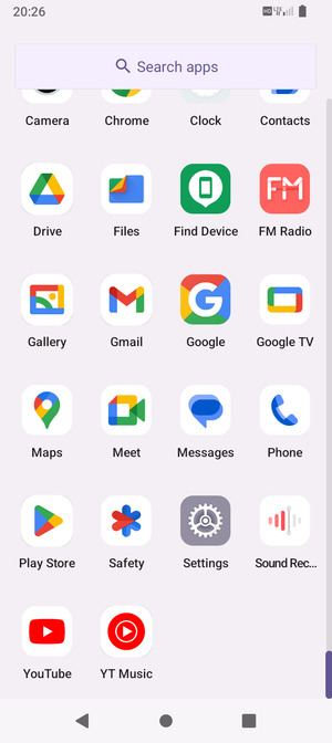 Scroll to and select Settings