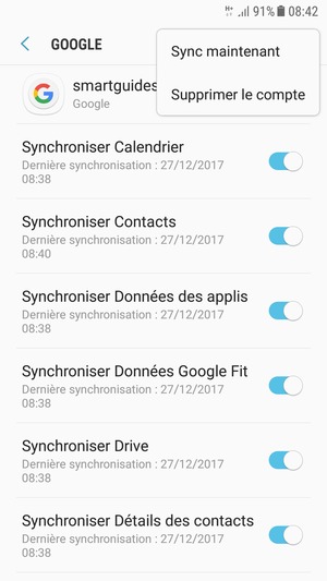 Sélectionnez Sync maintenant
