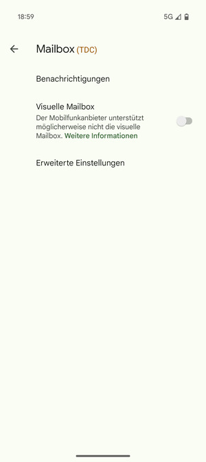 Wählen Sie Erweiterte Einstellungen