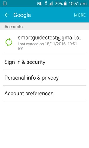 Select your account