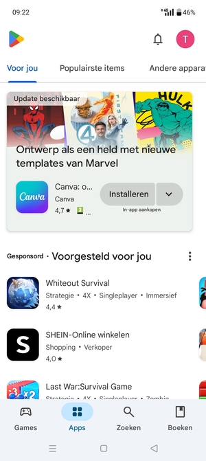 Selecteer Zoeken
