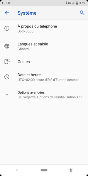 Sélectionnez Options avancées