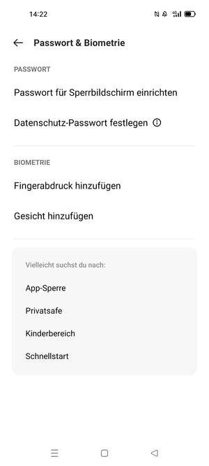 Wählen Sie Passwort für Sperribildschirm enrichten