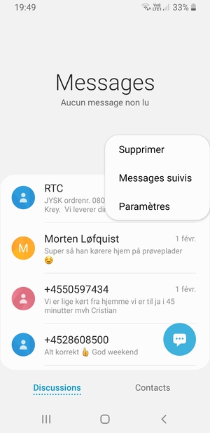 Sélectionnez Paramètres