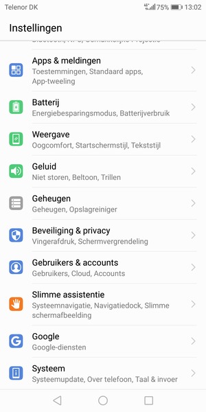 Scroll naar en selecteer Beveiliging & privacy