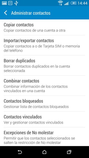 Seleccione Importar/exportar contactos