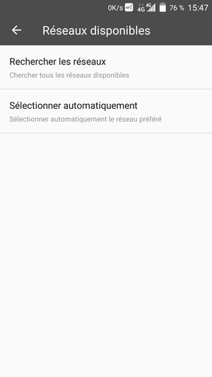 Sélectionnez Rechercher les réseaux