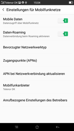 Schalten Sie Daten-Roaming an oder aus