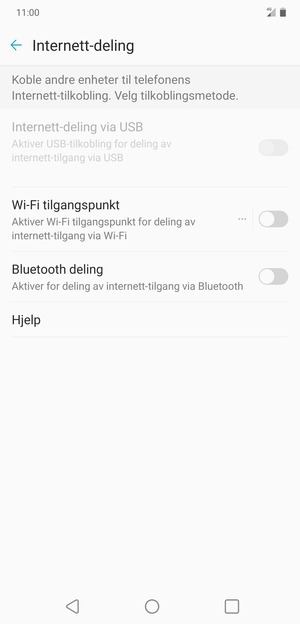 Velg Wi-Fi tilgangspunkt