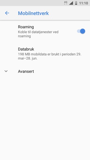 Slå Roaming på eller av
