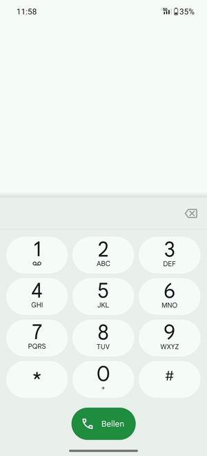 Klik op nummer 1 en houd dit vast