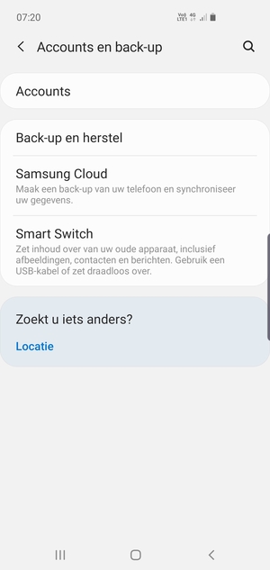 Selecteer Back-up en herstel