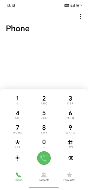 Press and hold the number 1