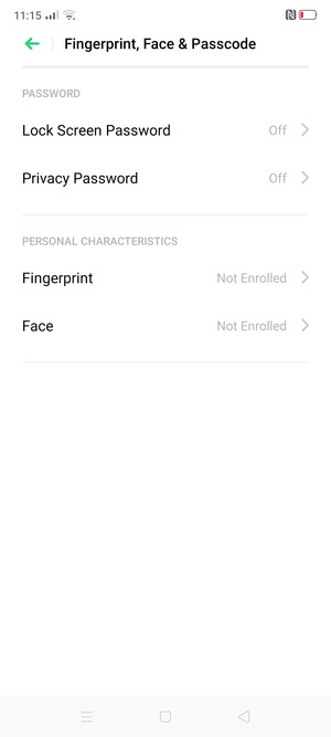 Select Lock Screen Password