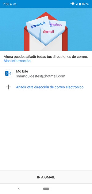 Seleccione IR A GMAIL