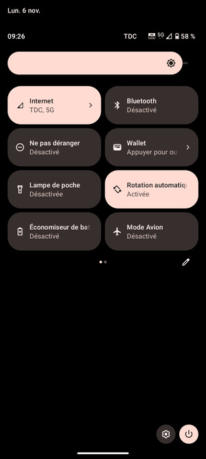 Régler la luminosité au niveau souhaité