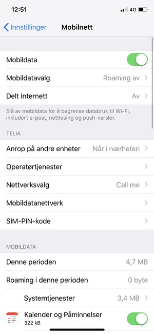 Velg SIM-PIN-kode