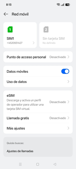 Seleccione  eSIM