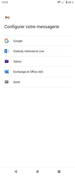 Sélectionnez Exchange et Office 365