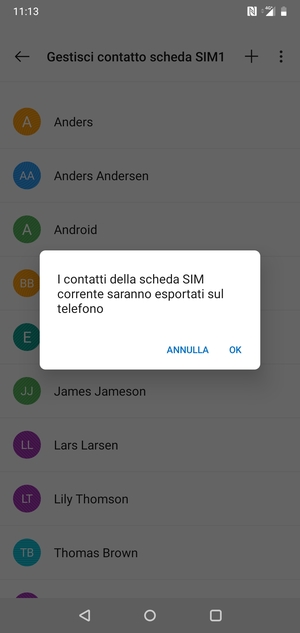 Seleziona OK