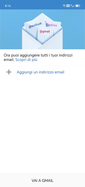 Seleziona Aggiungi un indirizzo email