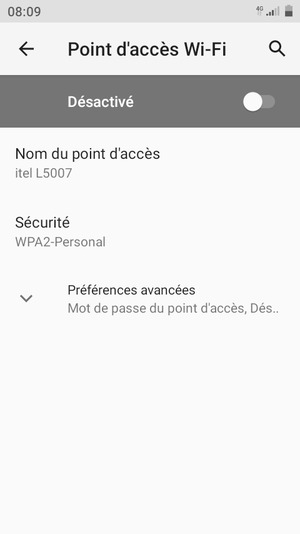 Sélectionnez Préférences avancées