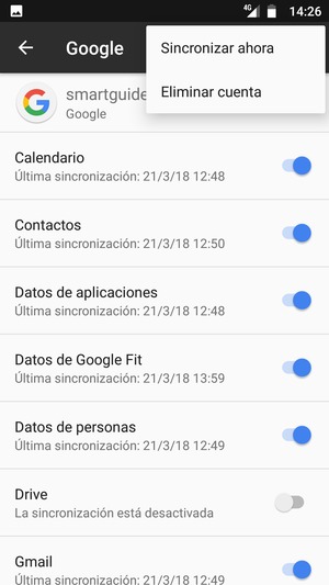 Seleccione Sincronizar ahora