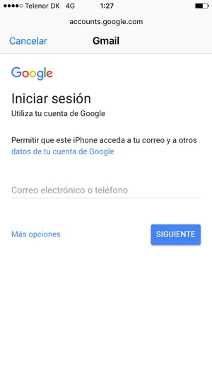 Introduzca su Dirección de correo electrónico y seleccione SIGUIENTE