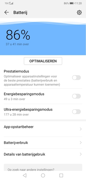 Schakel Energiebesparingsmodus in