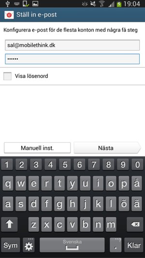 Ange din e-postadress och lösenord. Välj Nästa