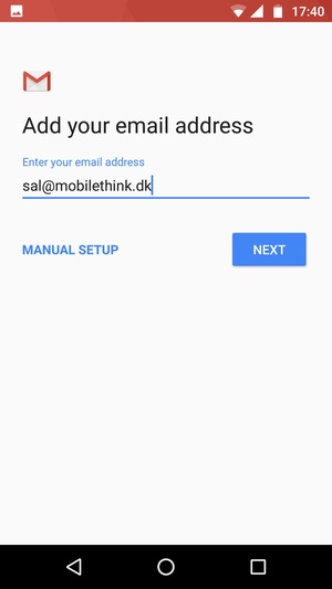 Enter your Email address and  select NEXT