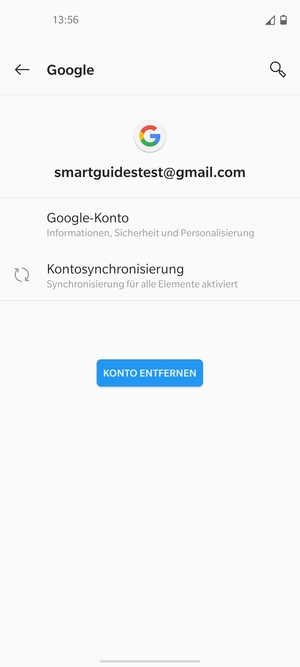 Wählen Sie Kontosynchronisierung